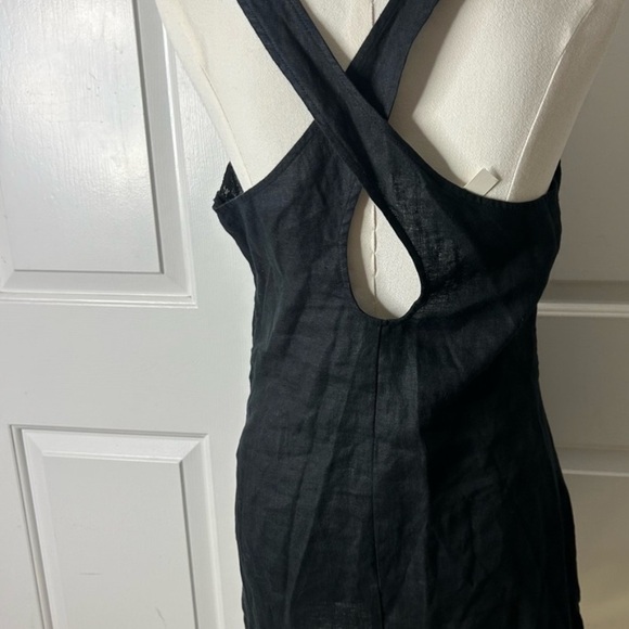 NWT Madewell Cross-Back A-Line Mini Dress in Linen - Picture 2 of 4